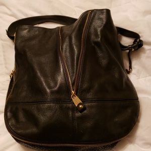 Vince Camuto black leather bag